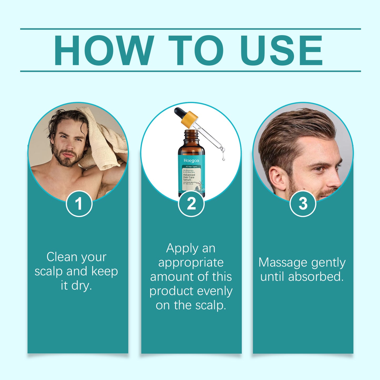 Sérum para cuidados com os cabelos