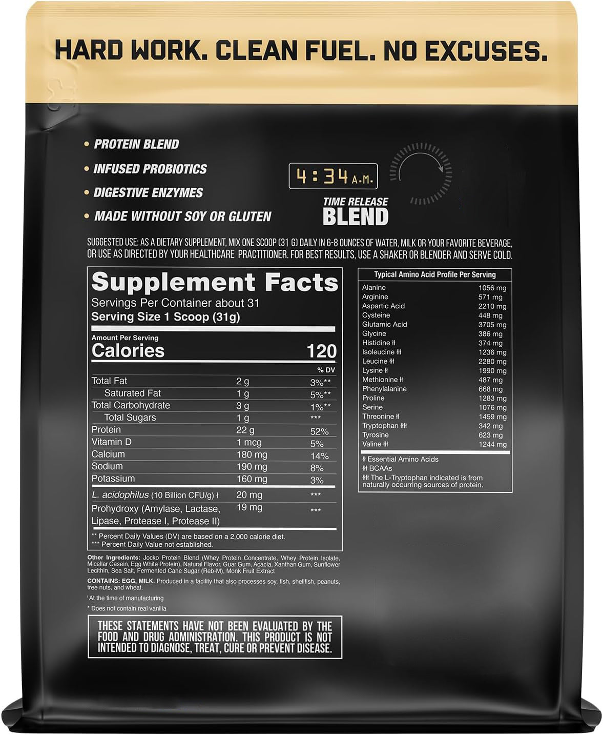 Clara de ovo desidratada com sabor de baunilha